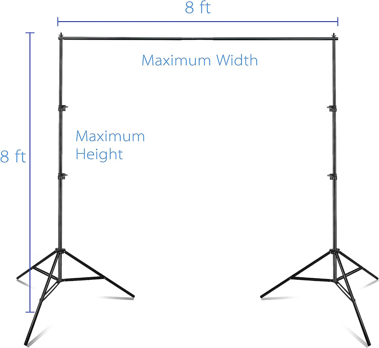 【Light Weight】Screw Knob Design Backdrop Stand with 2 Crossbars