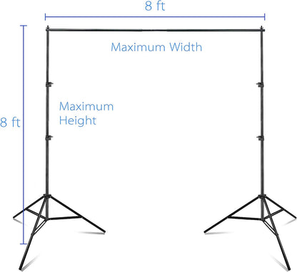 【Light Weight】Screw Knob Design Backdrop Stand with 2 Crossbars