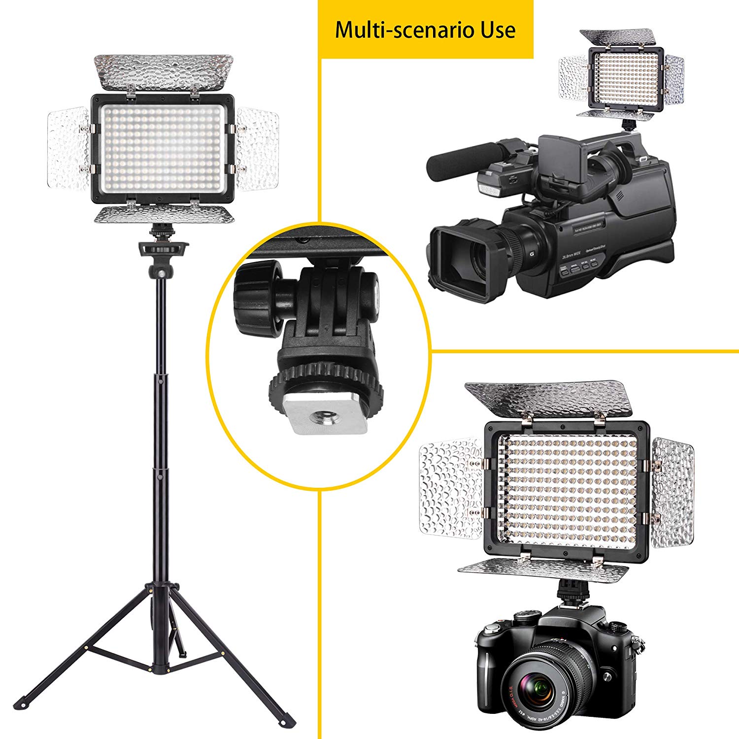 Ideas Illuminated EMART Dimmable 176 LED Panel Video Studio Light Kit with Adjustable Tripod Stand, Rechargeable Batteries Use - 2 Pack - EMART INTERNATIONAL, INC (Official Website)