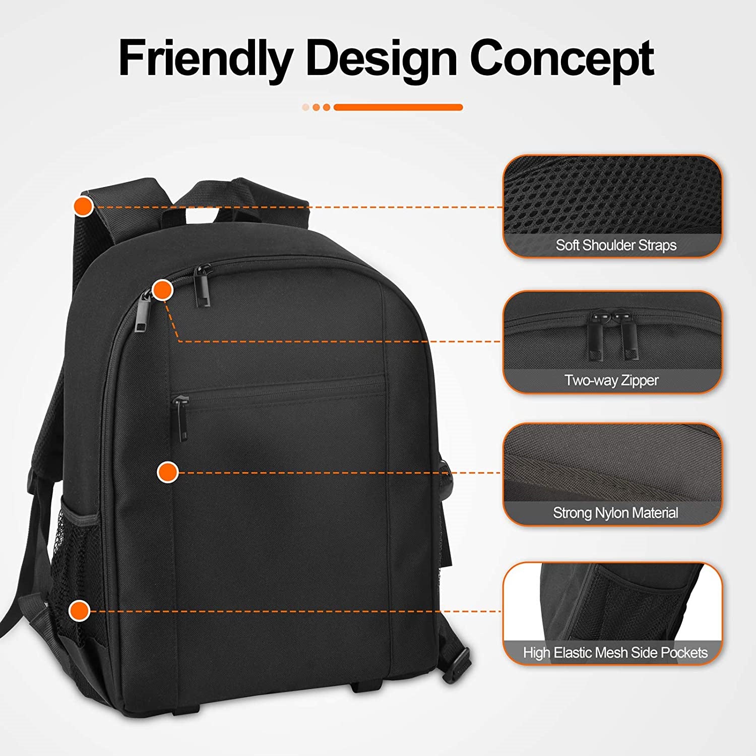 EMART Camera Backpack with Removable Compartment, Waterproof Bag for DSLR Lens SLR Mirrorless Camera - EMART INTERNATIONAL, INC (Official Website)