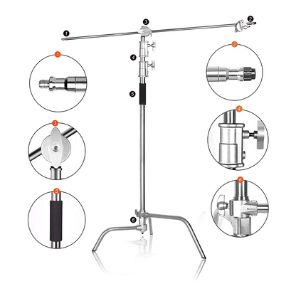 EMART 10ft/300cm Adjustable Heavy Duty Photography C Stand with 4.2ft/128cm Boom Arm - EMART INTERNATIONAL, INC (Official Website)