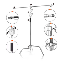 EMART 10ft/300cm Adjustable Heavy Duty Photography C Stand with 4.2ft/128cm Boom Arm - EMART INTERNATIONAL, INC (Official Website)