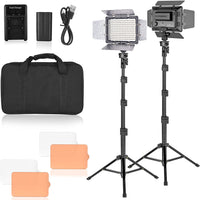 Ideas Illuminated EMART Dimmable 176 LED Panel Video Studio Light Kit with Adjustable Tripod Stand, Rechargeable Batteries Use - 2 Pack - EMART INTERNATIONAL, INC (Official Website)