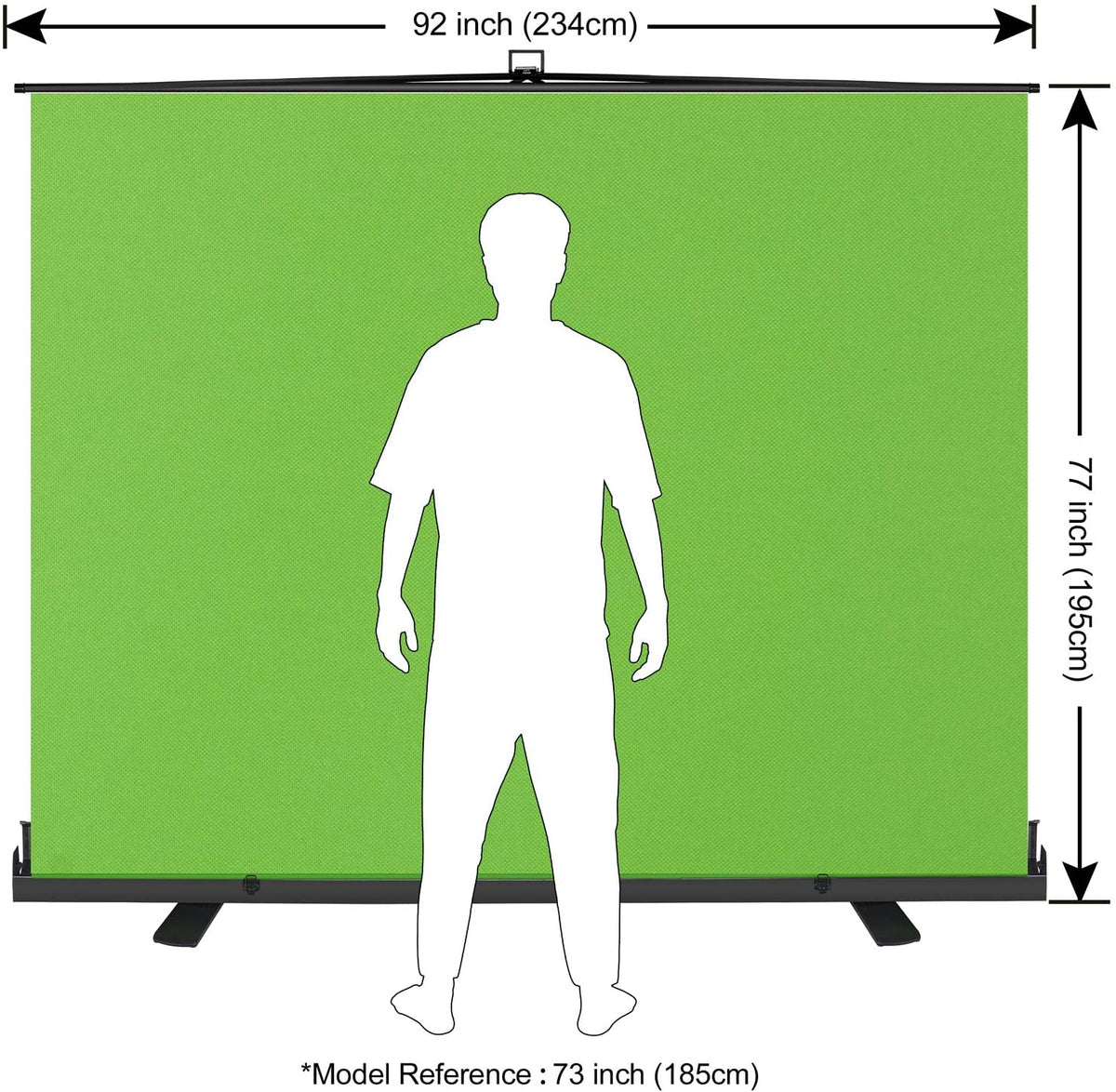 77 x 92 inch Collapsible Chromakey Panel, Aluminium Base/ Wrinkle-Resistant/ Auto-Locking
