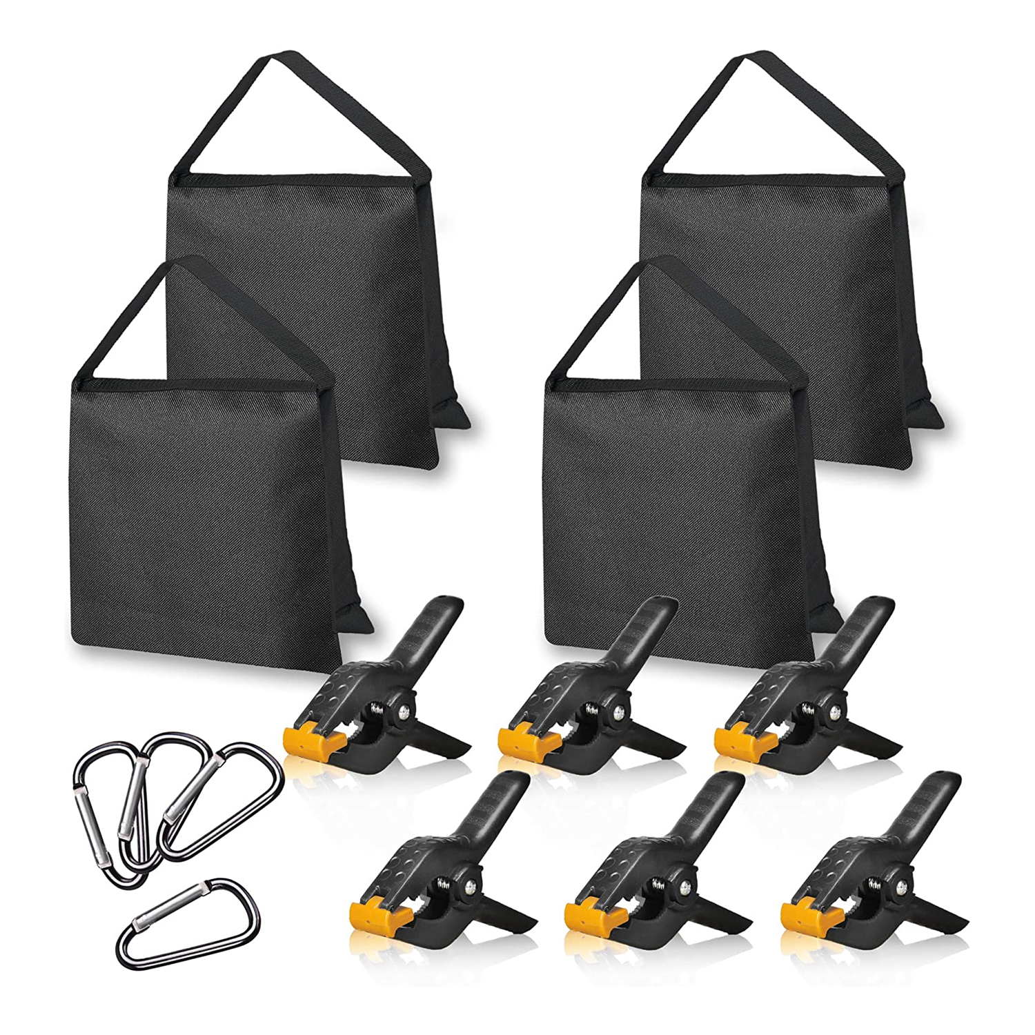 4 Packs of Heavy Duty Sandbag and 6 Packs of Clamps