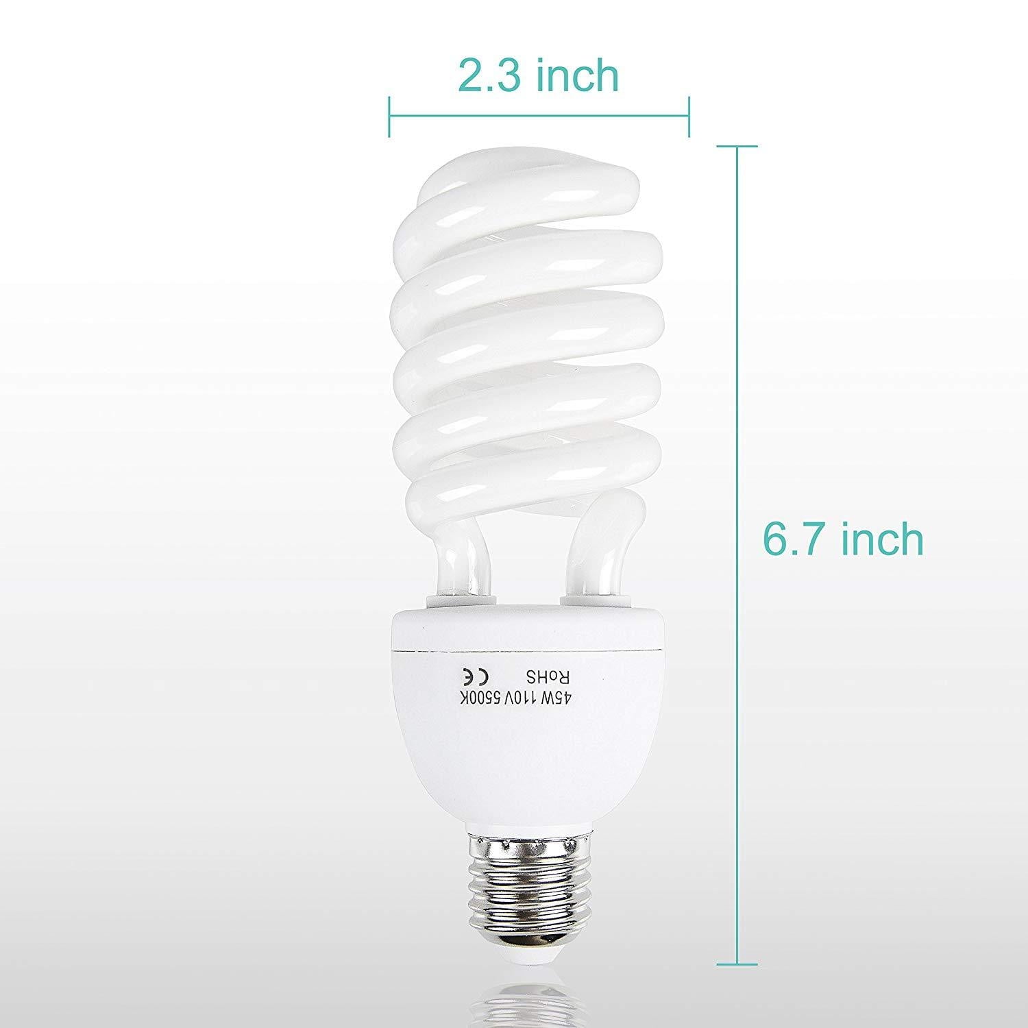 EMART 45W 5500K Full Spectrum Light Bulb - 2 packs