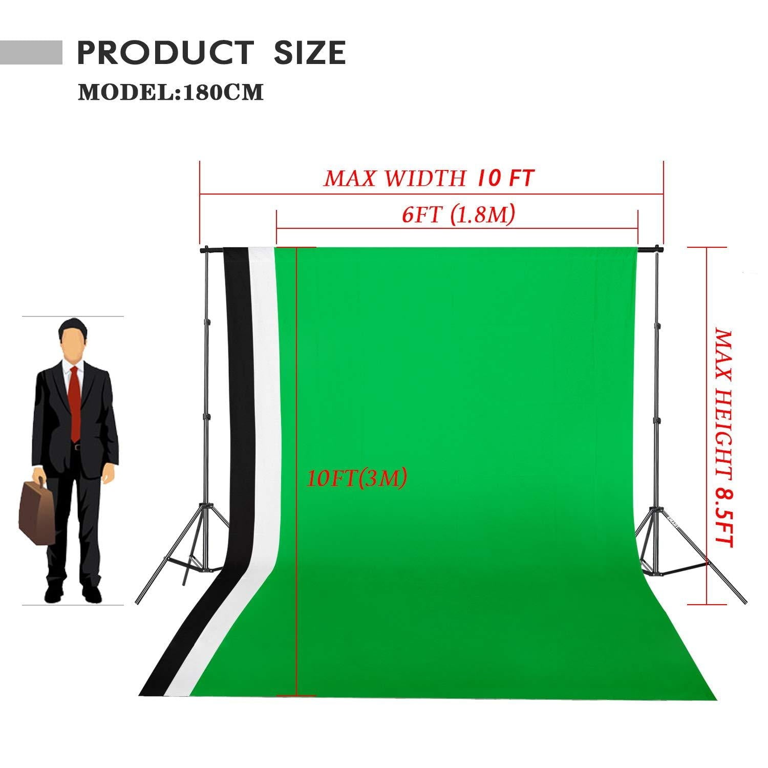EMART 8.5 x 10 ft Backdrop Support System, with Umbrella Softbox Lighting Set